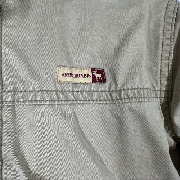 ABERCROMBIE & FITCH Men’s Distressed Vintage Tweed Jacket Medium Military Field - Picture 6 of 14